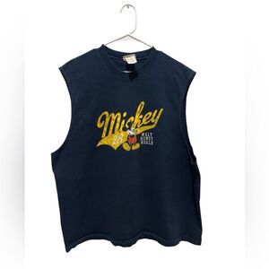 Y2K Mickey Mouse Navy Sleeveless Men’s Top
